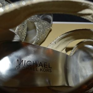 Michael Kors Shoes - Michael Kors Silver Glitter Heels Michael Kors Shoes - Michael Kors Silver Glitter Heels